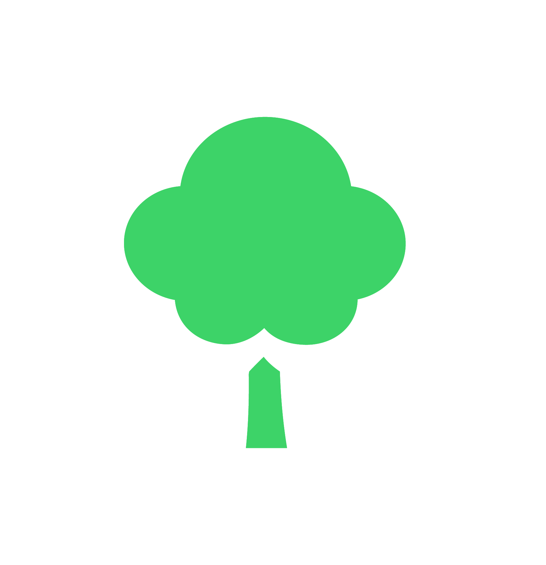 icono arbol verde